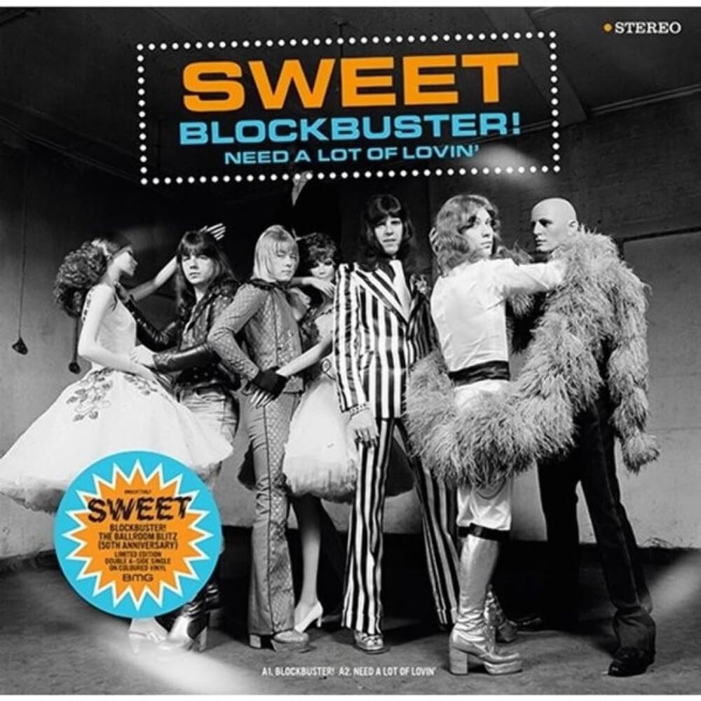 Sweet: Blockbuster / Ballroom Blitz 12 " Maxi, Transparent Bleu Vinyle, RSD2023
