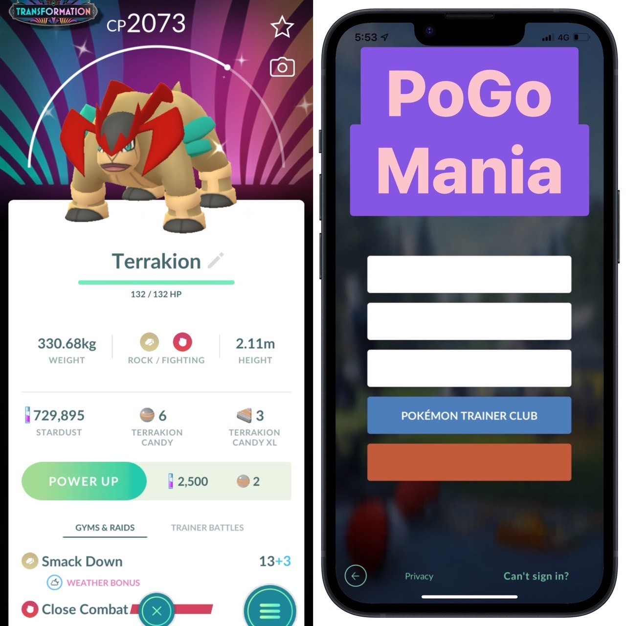 Shiny Terrakion✨Tales of Transformation Special Background✨mini PTC 80k✨