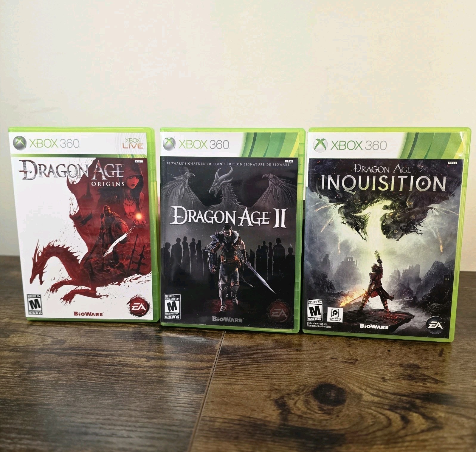 Dragon Age Trilogy Xbox 360 - Origins, 2 Bioware Signature Edition & Inquisition
