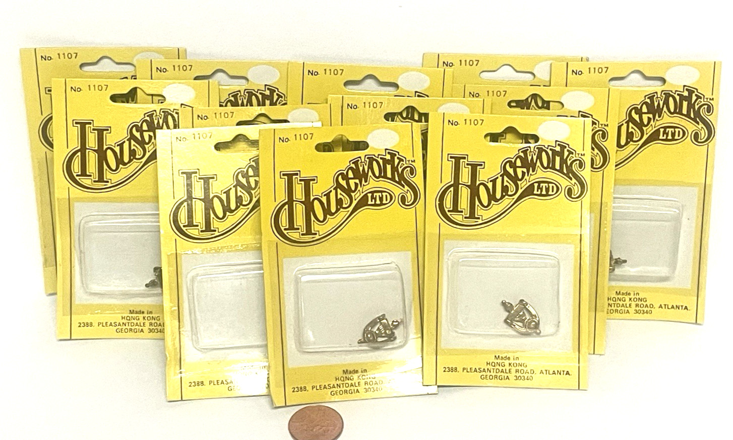 HOUSEWORKS GROUP OF 12 PACKS OF DOLLHOUSE MINIATURE DOOR KNOCKERS  #1107