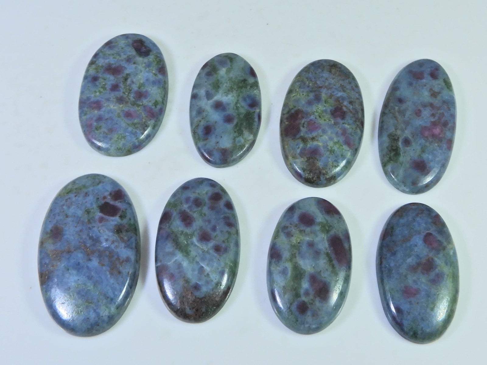 325Cts. Natural Ruby in Kyanite Oval Cabochon Loose Gemstone 08 Pcs Lot R330
