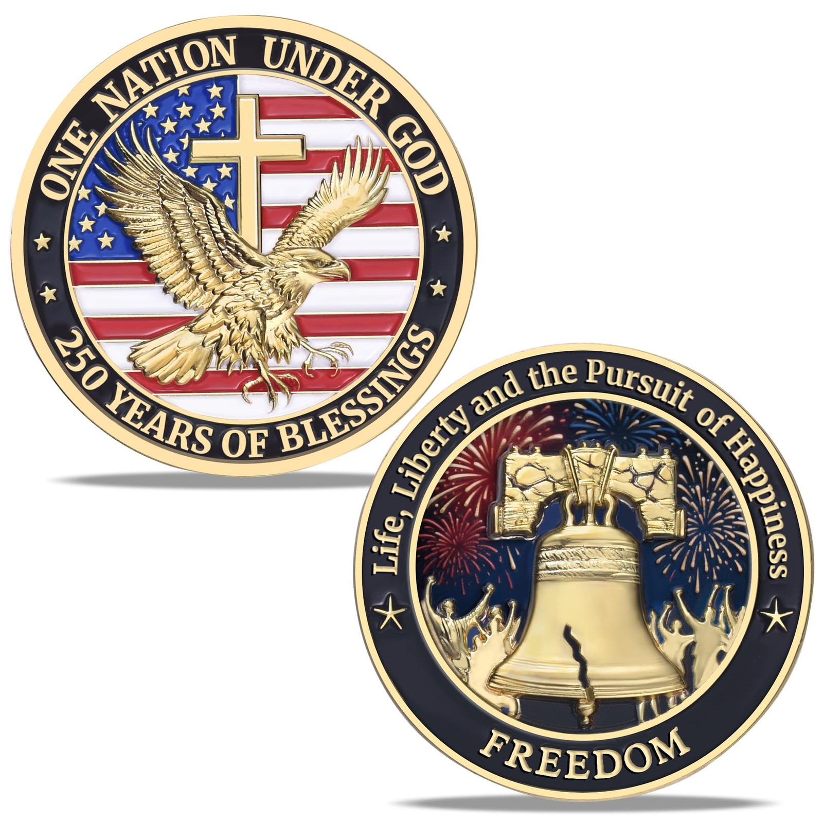 USA 250th Anniversary Commemorative Challenge Coin, 1.57” Patriot Gifts for V...