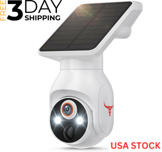 1080P Solar Security Camera Wireless WiFi AI Human Detect Color Night Vision Cam