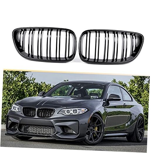F22 Grille Front Replacement Kidney Grill for 2 Series F22 F23 ABS Gloss Black
