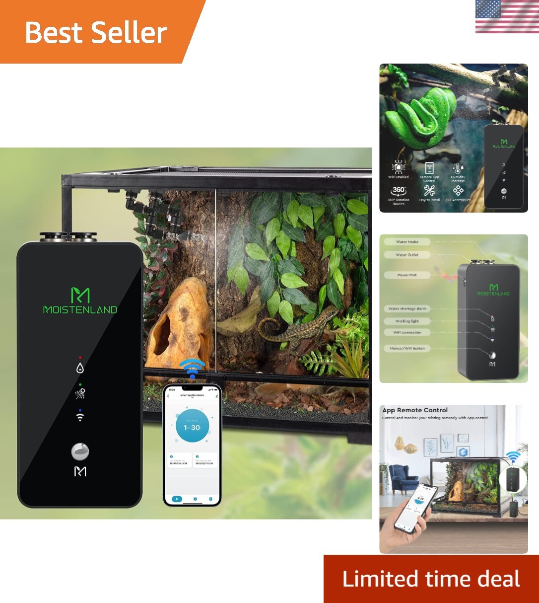WiFi Enabled Reptile Mister for Terrariums, Reptile Misting System for Snake ...