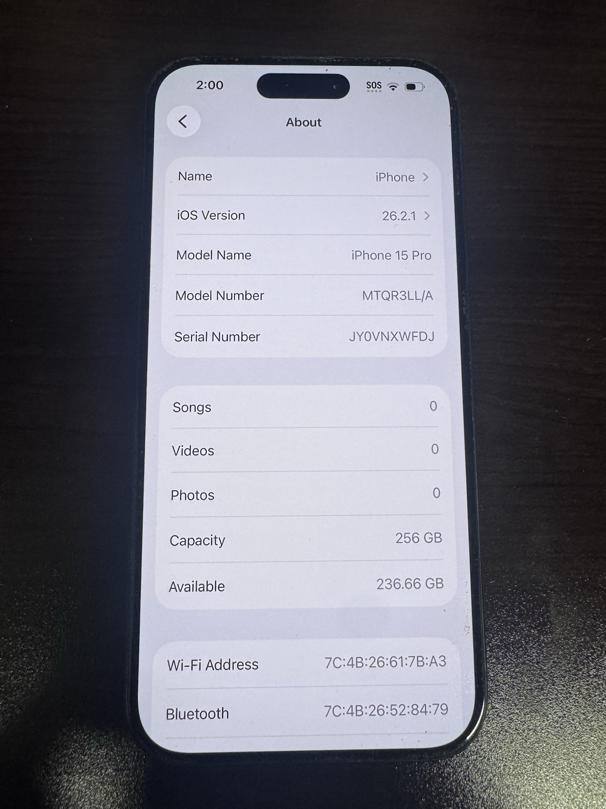 Apple IPhone 15 Pro 256 AT&T Black