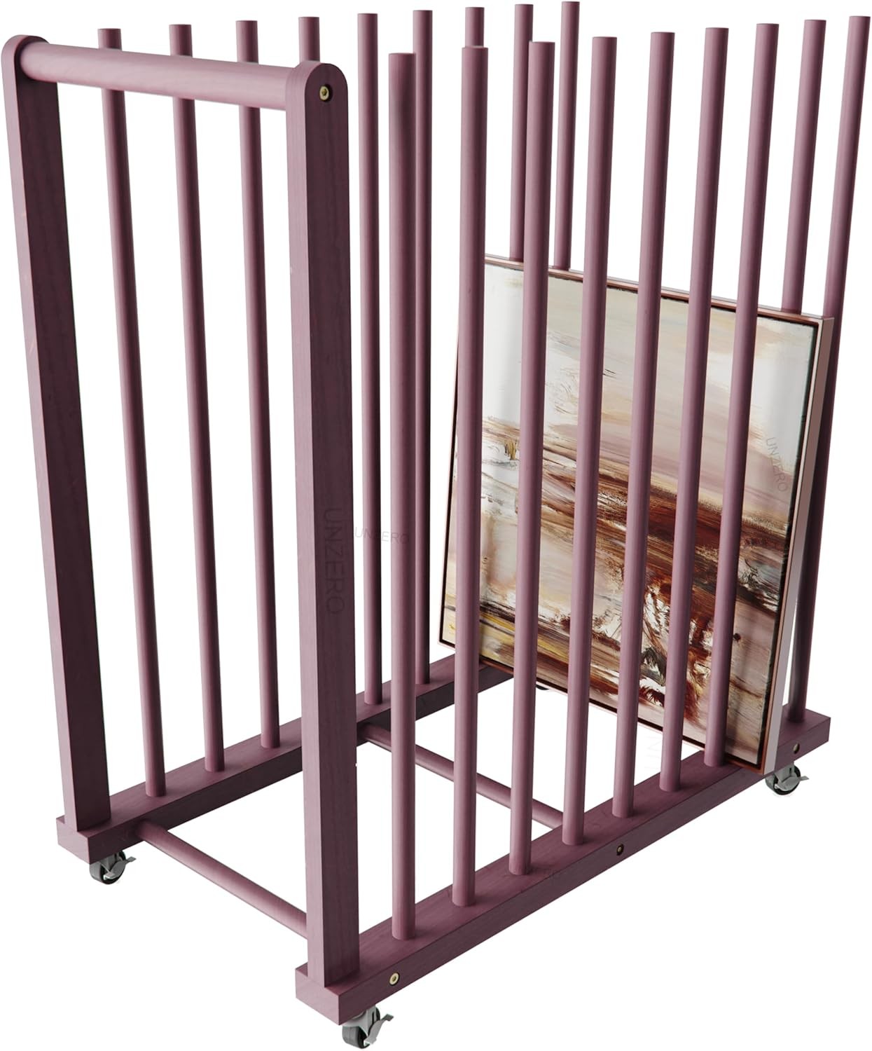 Art Storage Rack W/ Handle & Caster Wheels Canvas Drawing Board Panel Paper Pad