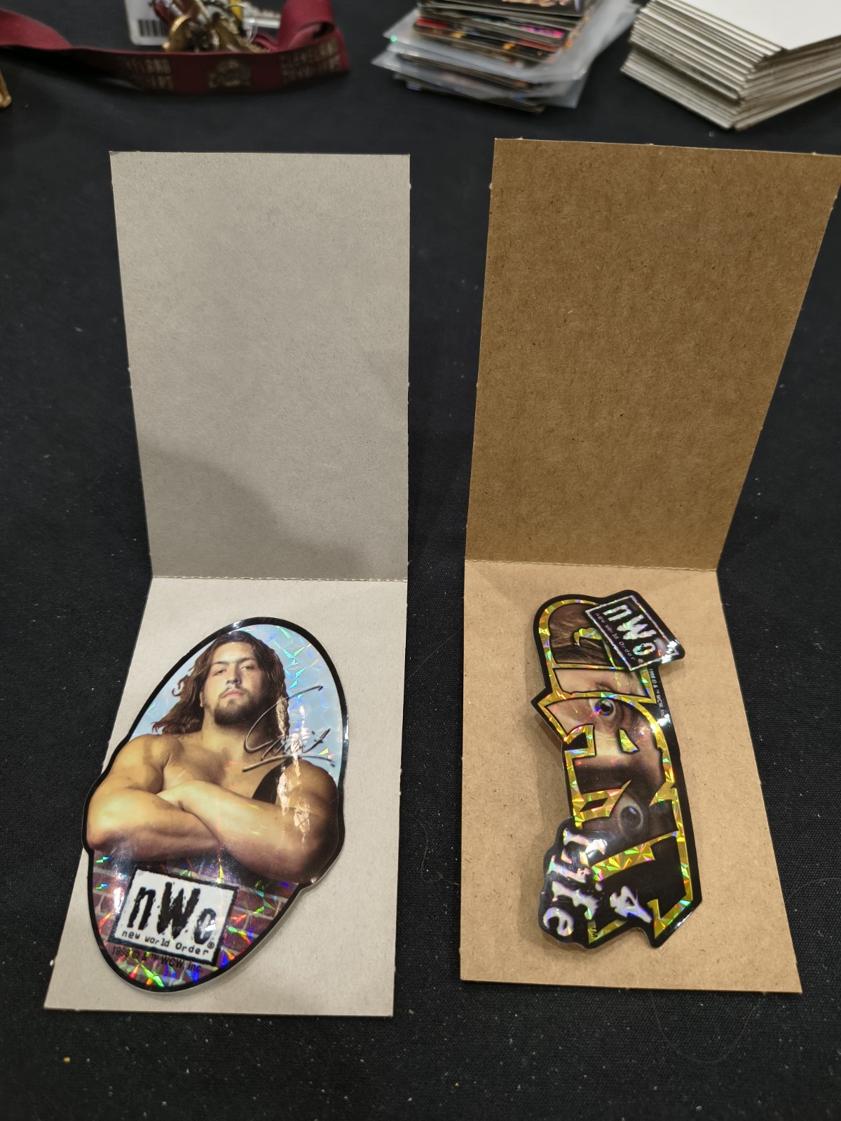 1999 WCW Giant 4 Life Big Show Decal Wrestling Vending Machine Sticker Lot Of 2