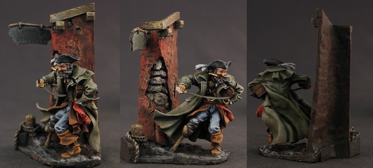 Tin toy soldiers  ELITE painte 54mm. buccaneer