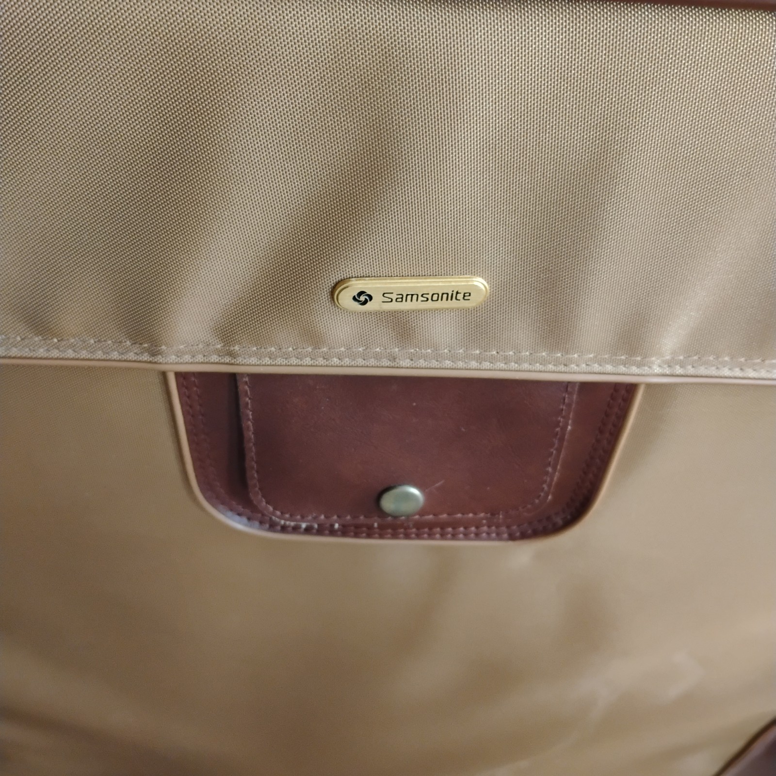 Vintage 4 Piece Samsonite Luggage Nylon Construction With Leather Accents 