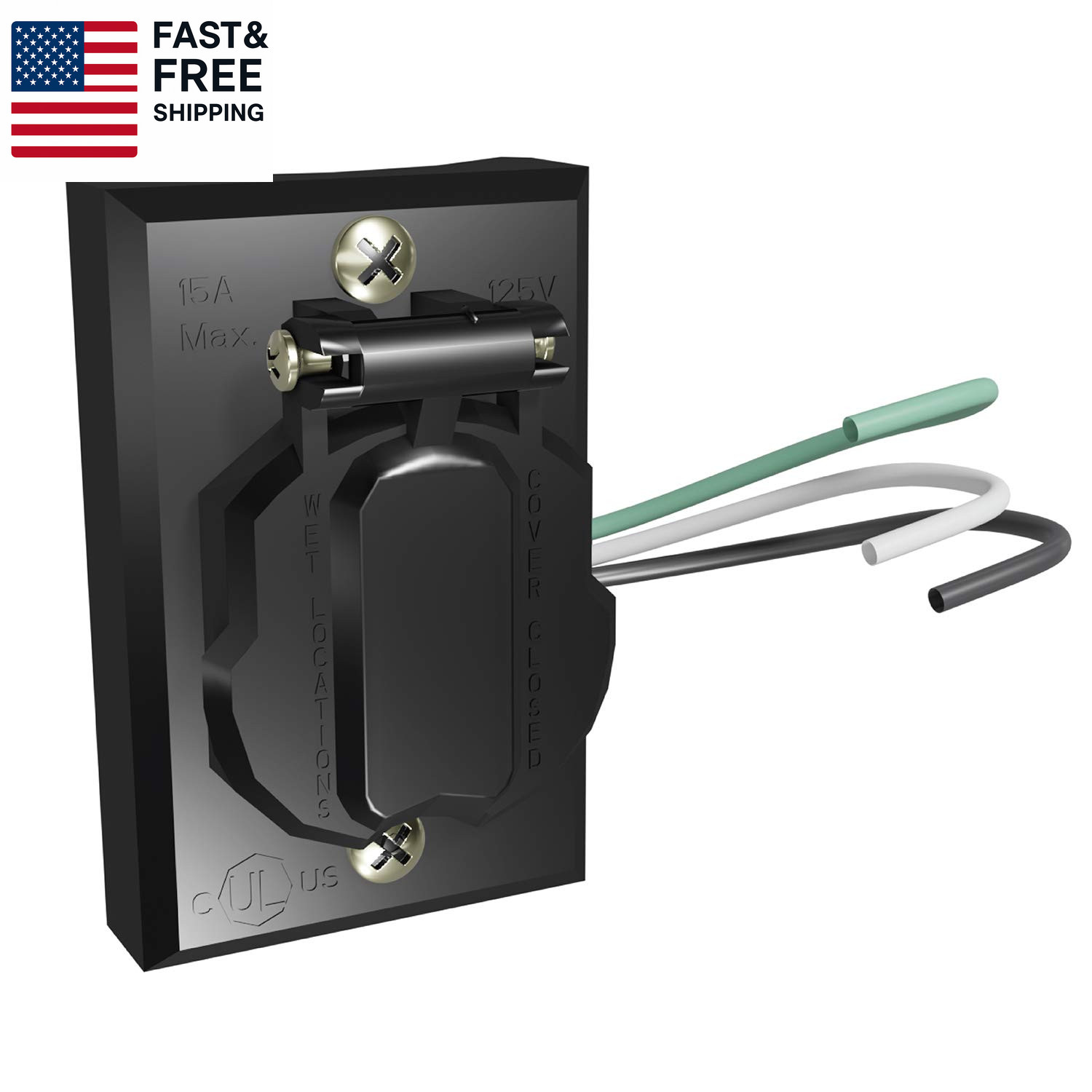 SCO-338 120V Grounded Outdoor Convenience Outlet for Lamp Posts & Poles, UL List