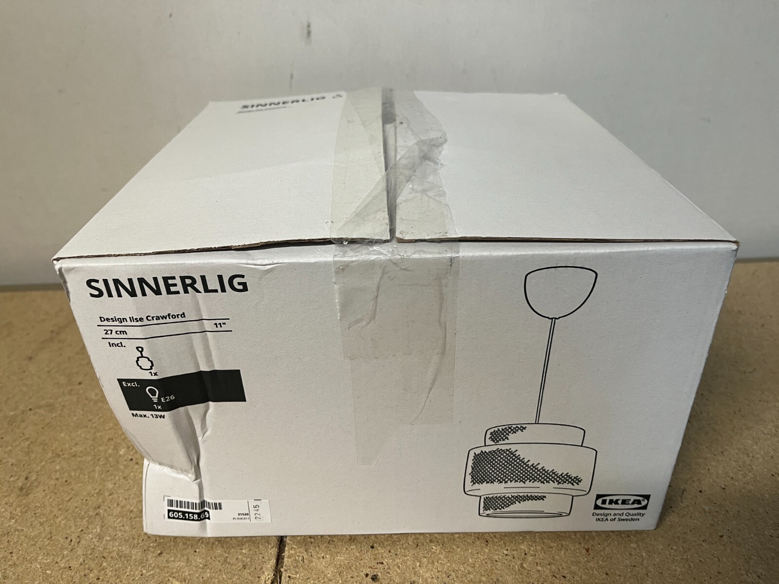 Ikea SINNERLIG Pendant Lamp Bamboo Handmade 11" (Small Size)  New 605.158.69