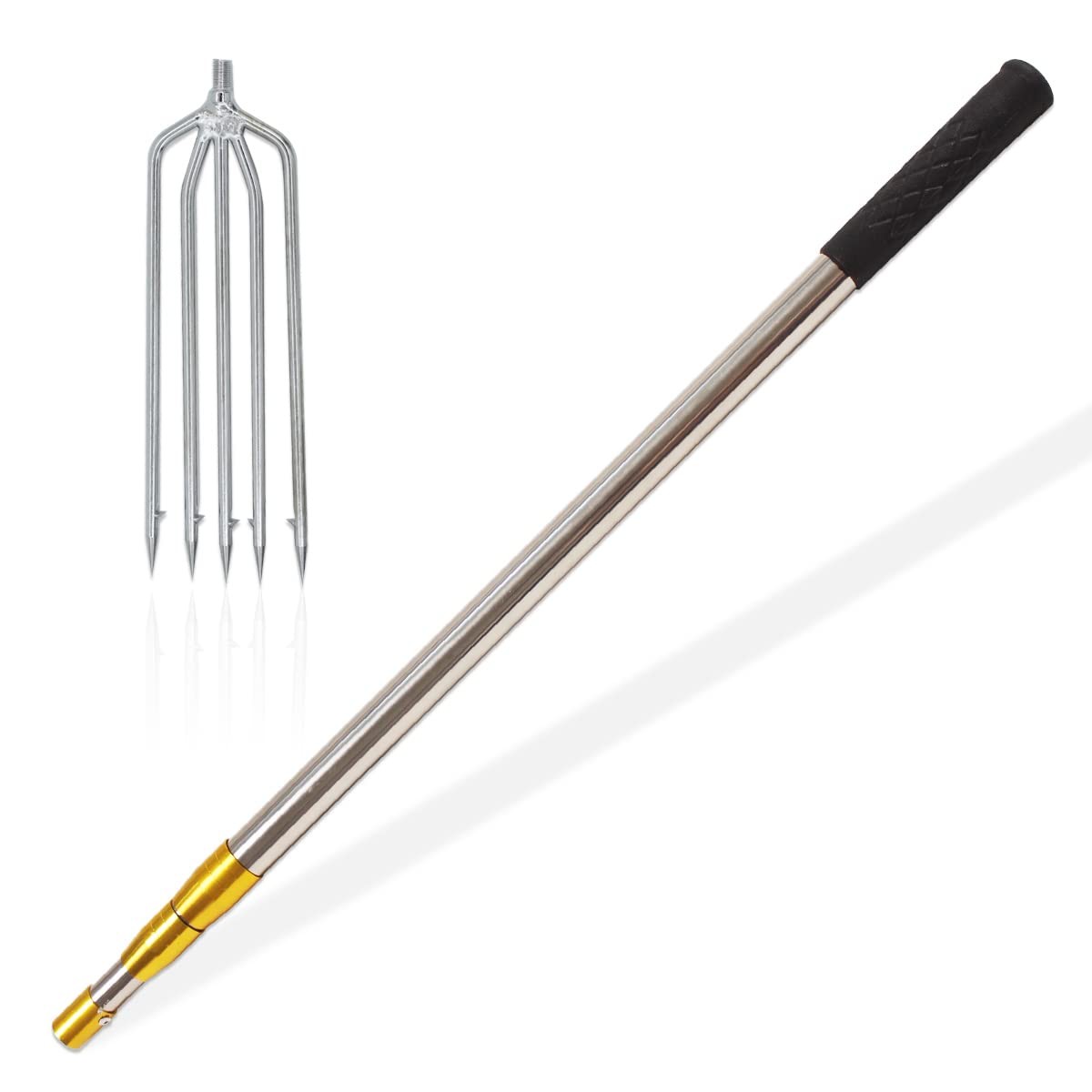 Dutiplus Telescopic Fishing Gaff, Stainless Steel, 1-5 Teeth Harpoons