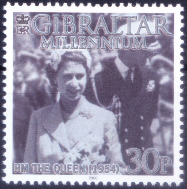 British Gibraltar 2000 MNH, Millennium, The Queen
