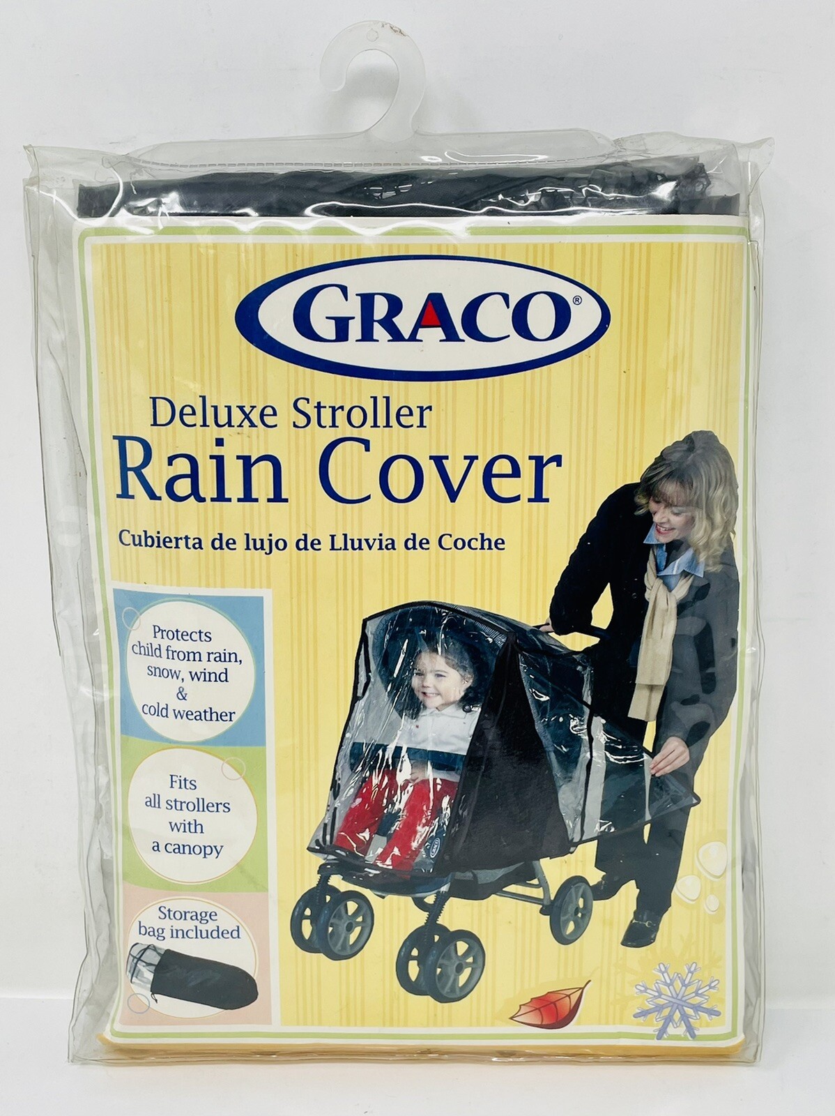 GRACO Deluxe Stroller Rain, Snow, Wind Cover Fits All Stroller With Canopy  Nos