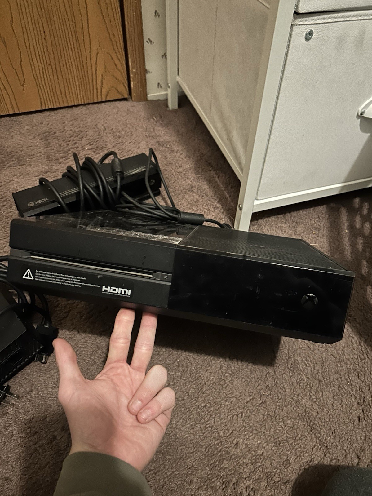 Xbox One Console with Kinect Sensor, HDMI, Power Supply, and Video Games Lot