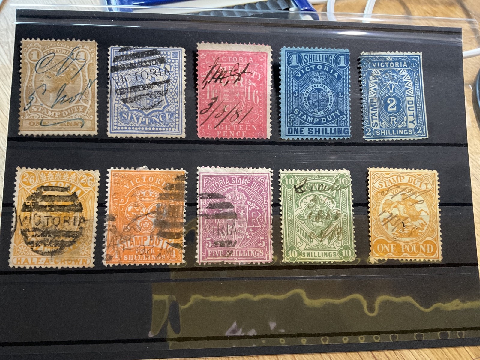 Australia Victoria early revenue mounted mint or used stamps   B3517