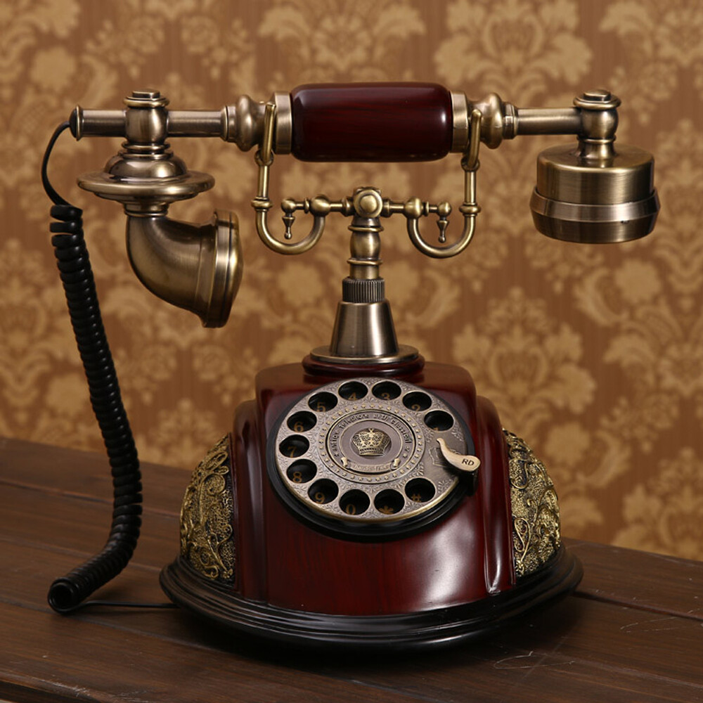 Rotary Dial Phone Retro Rotary Dial Vintage Telephone Victorian Home Gifts Desk
