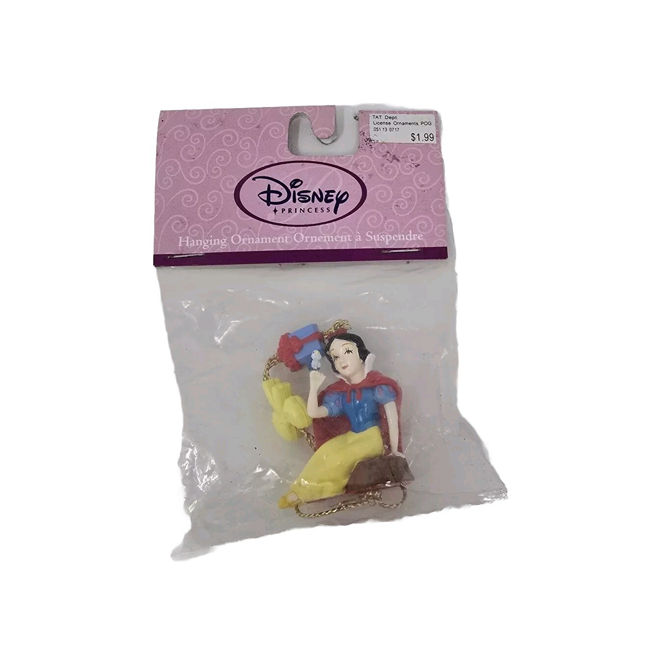 Disney Enesco 1998 Snow White And The 7 Dwarfs Bird Miniature Christmas Ornament