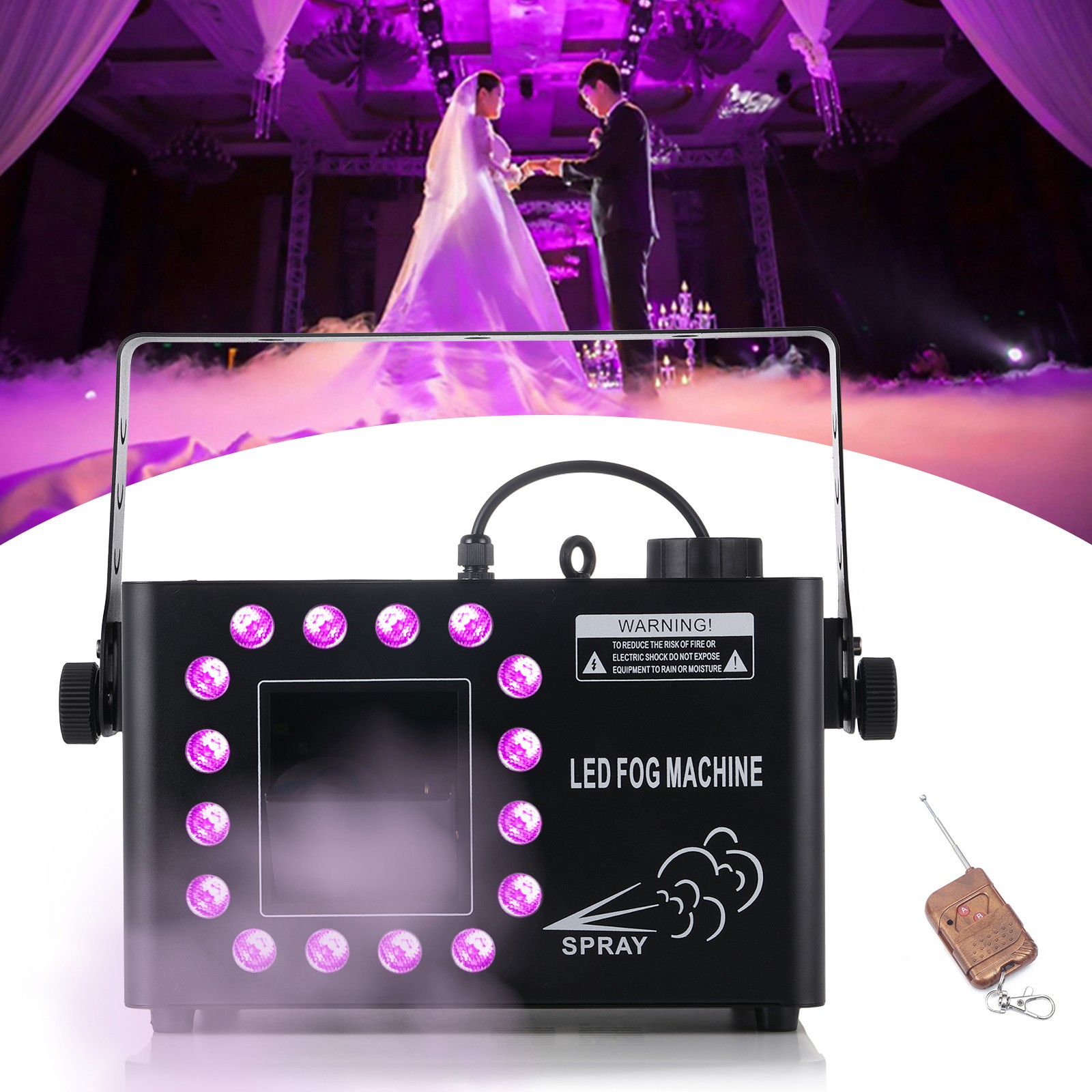 1500W Low Profile Hazer Haze Smoke Machine DMX Theater DJ Party Stage Effect