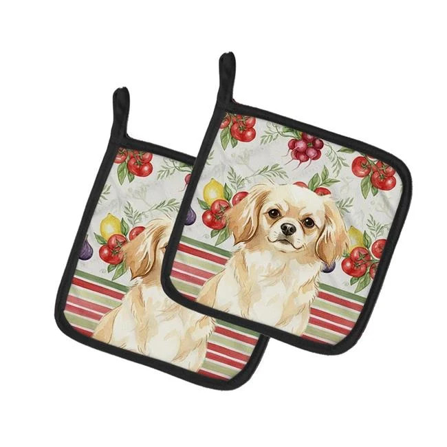 Carolines Treasures WDK8439PTHD Unisex Adult Cream Tibetan Spaniel Vegetables...