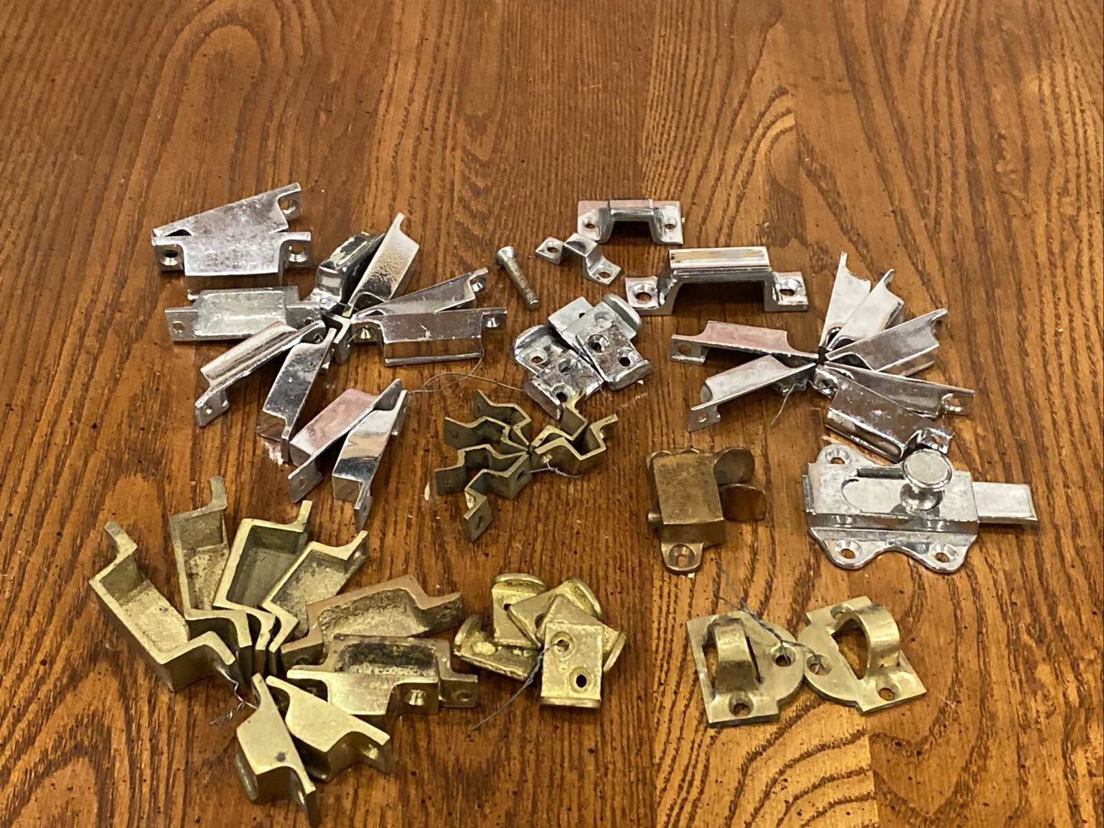 Nautical Boat Door Rim Lock Keeper Catch Strike Plate Chrome Brass Hardware Lot