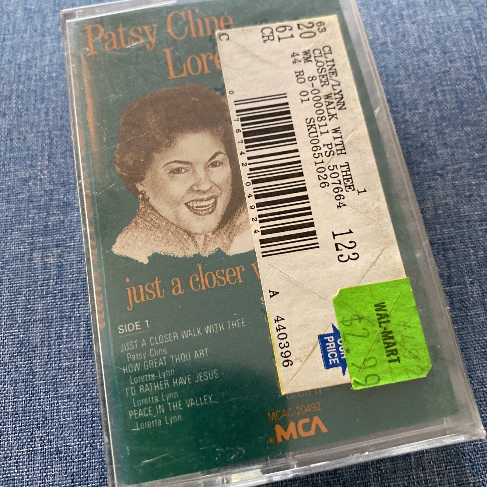 New Vtg Sealed Patsy Cline/Loretta Lynn Just A Closer Walk With Thee Cassette