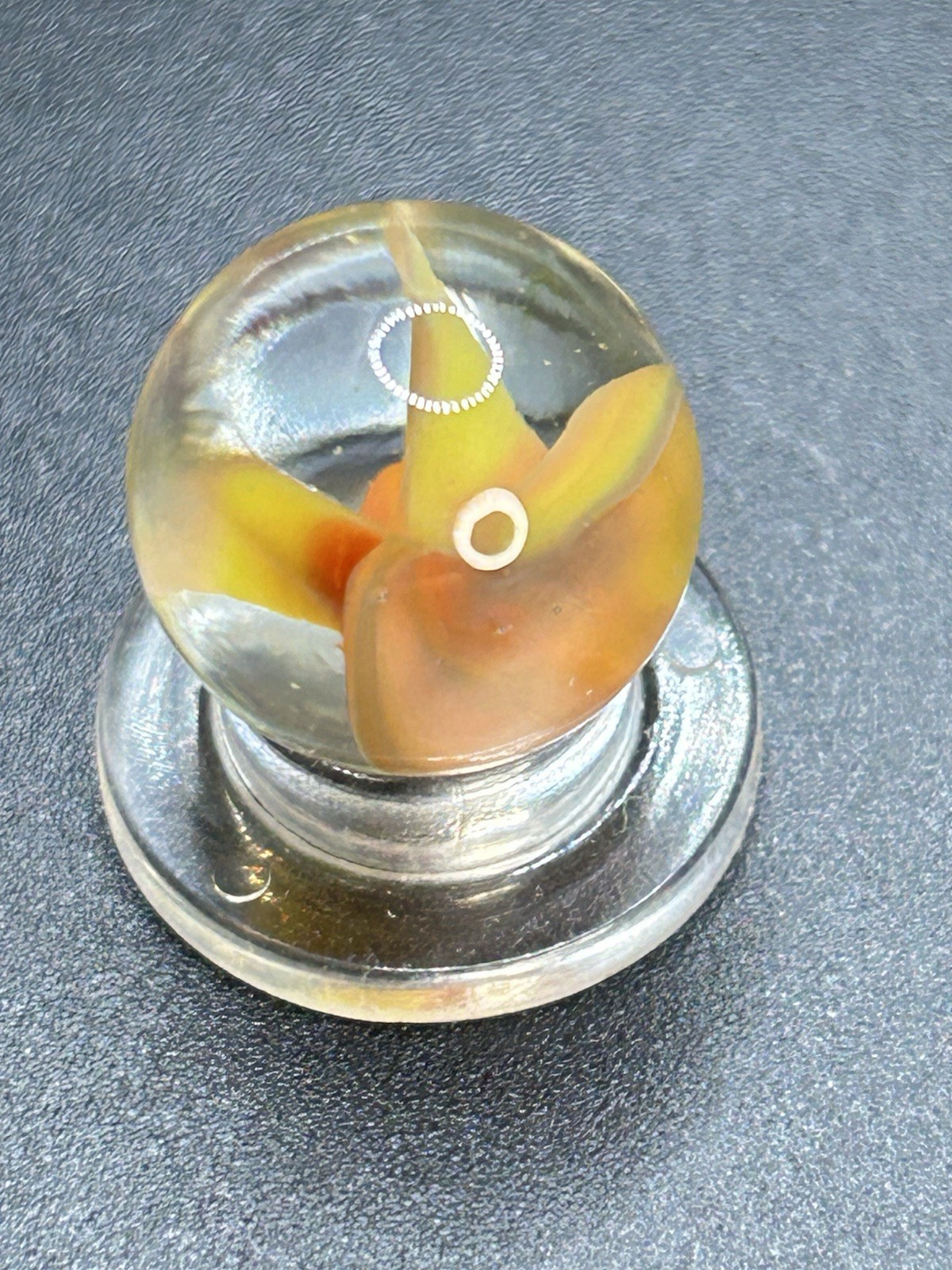 Vintage Marble King Vitro Hybrid Cats Eye Marble 0.591”