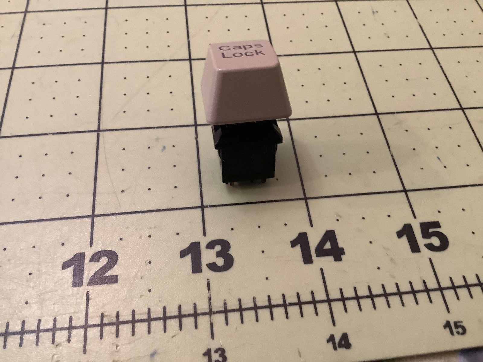 Apple IIe Caps Lock Keycap & Switch Blk Back Blk Lettering Orig. Replacement