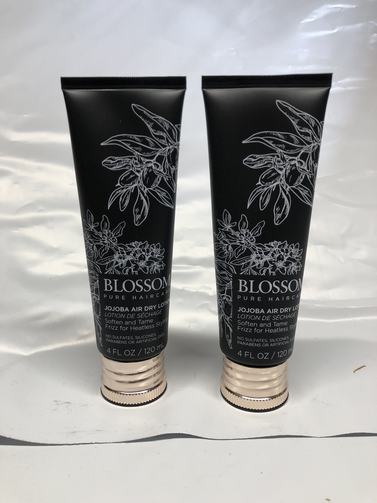 2 Pack Blossom Pure Hair are Jojba Air Dry Lotion 4fl