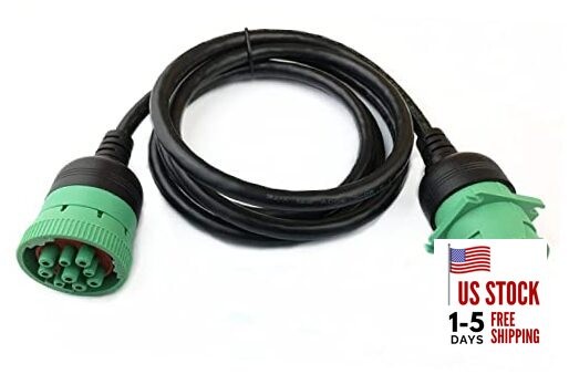 Type 2 J1939 Male to Female Extension Cable Full 9pin 20AWG 6Ft for Truck 