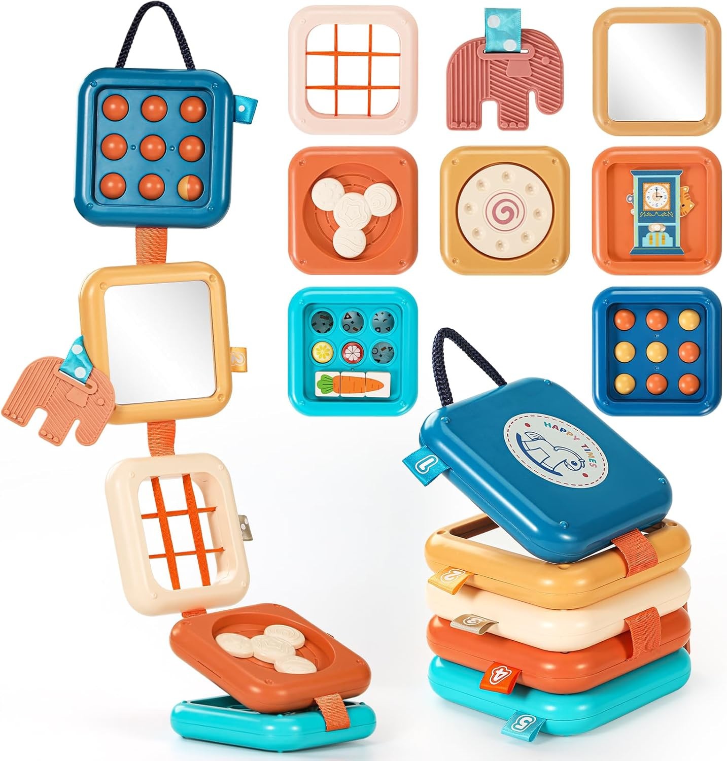 Busy Board for 1 Year Old, Travel Toys for Toddlers 1-3, Montessori Busy Board -