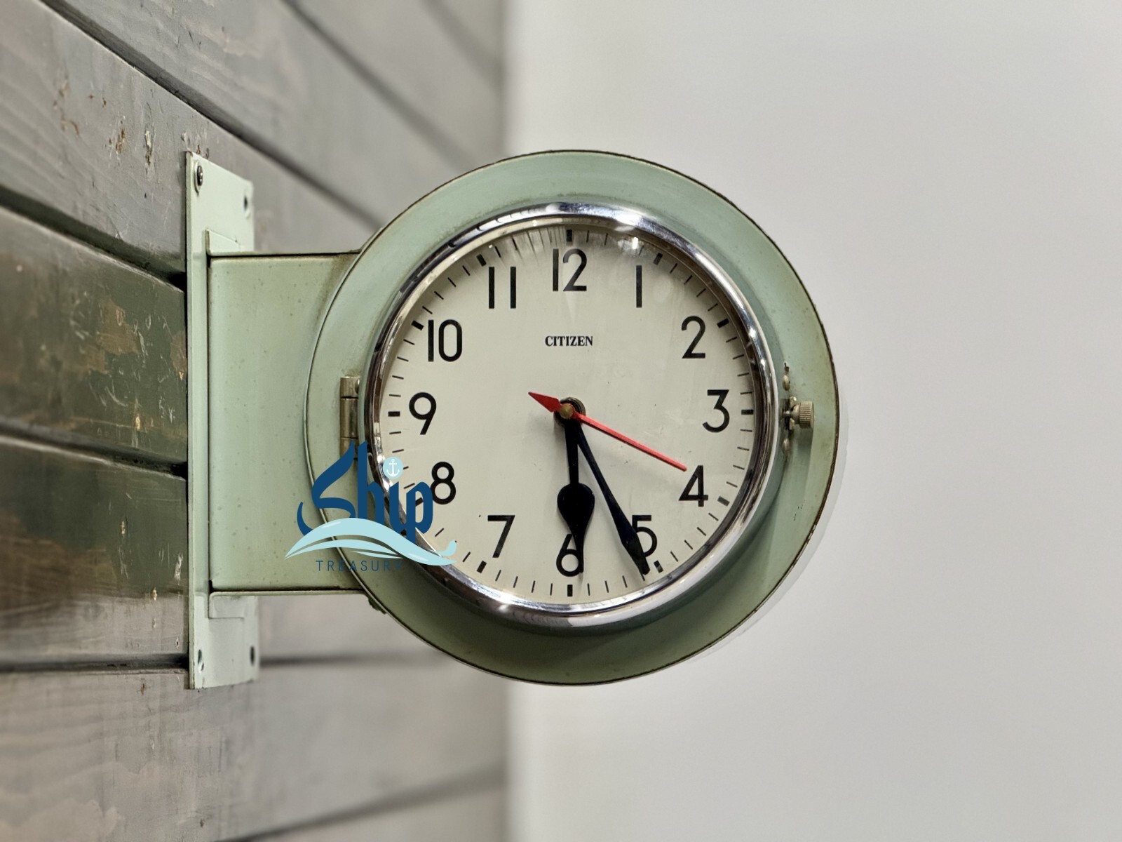 Battery Quartz Ship Clock Dual Face Steel Marine Wall Vintage Nautical Decor