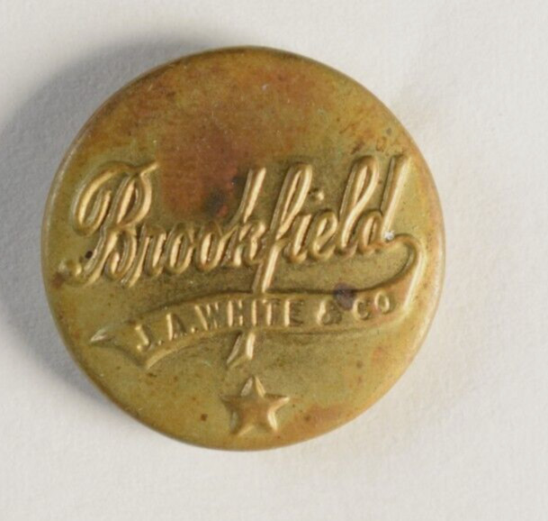 1900s-20s Brookfield J.A. White & Co. Wobble Shank Overall Button R160
