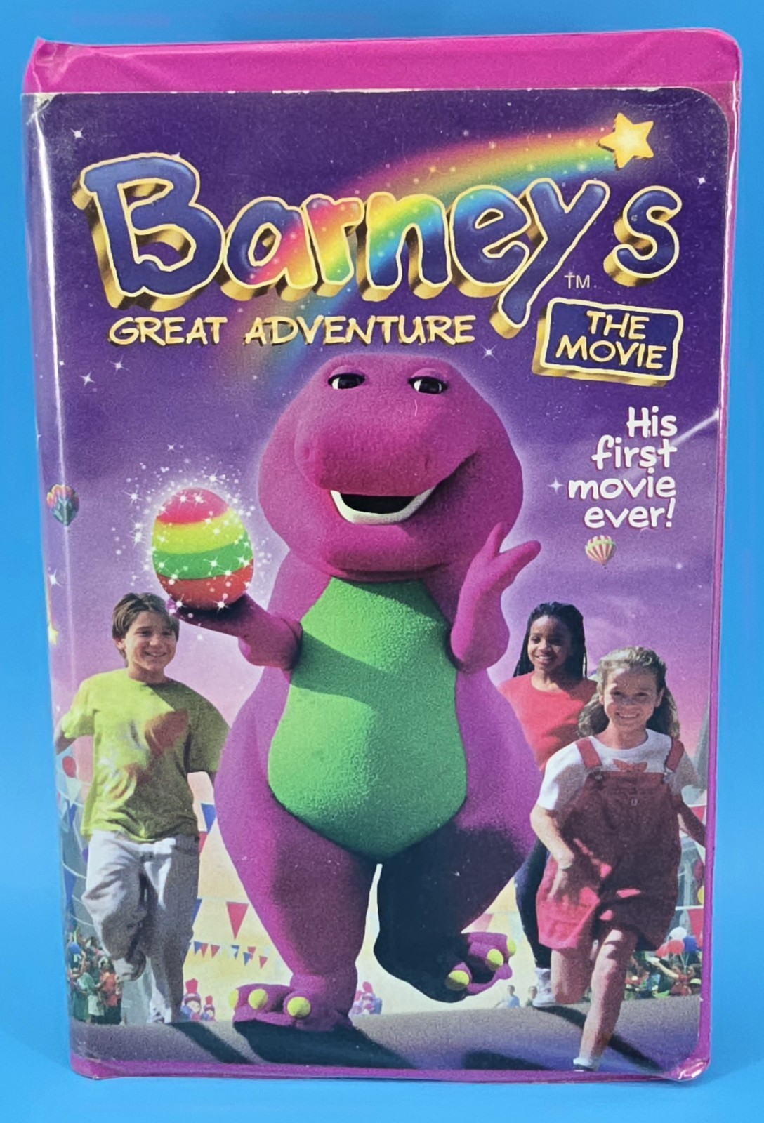 Barneys Great Adventure: The Movie (VHS, 1998) Purple Clamshell Dinosaur Barney 