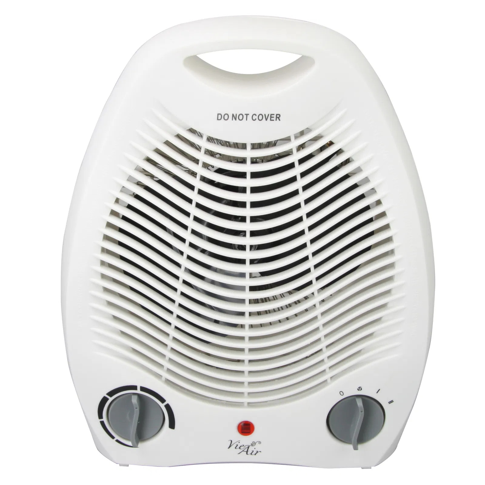 Vie Air 1500W Portable 2 Settings White Office Fan Heater with Adjustable Thermo