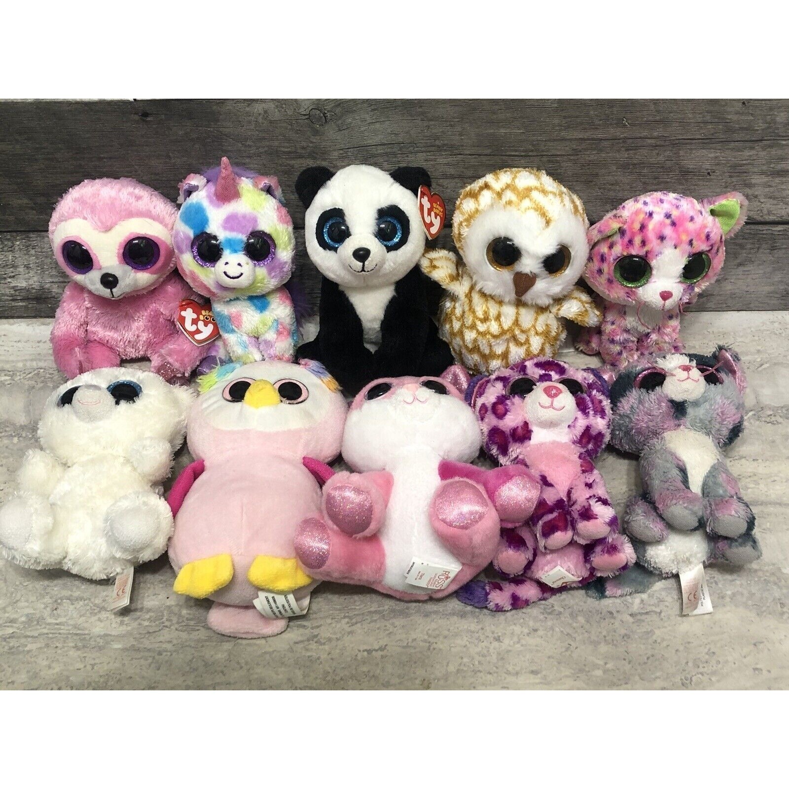 Ty  Beanie Babies Boo 6’’-7" Tall Lot of 10 (CS7)