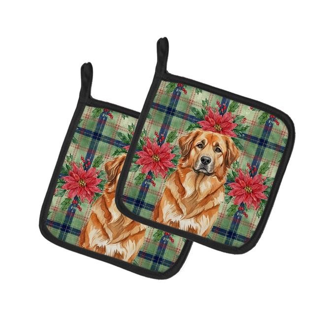 Carolines Treasures WDK8699PTHD Unisex Adult Red Leonberger Christmas Poinset...