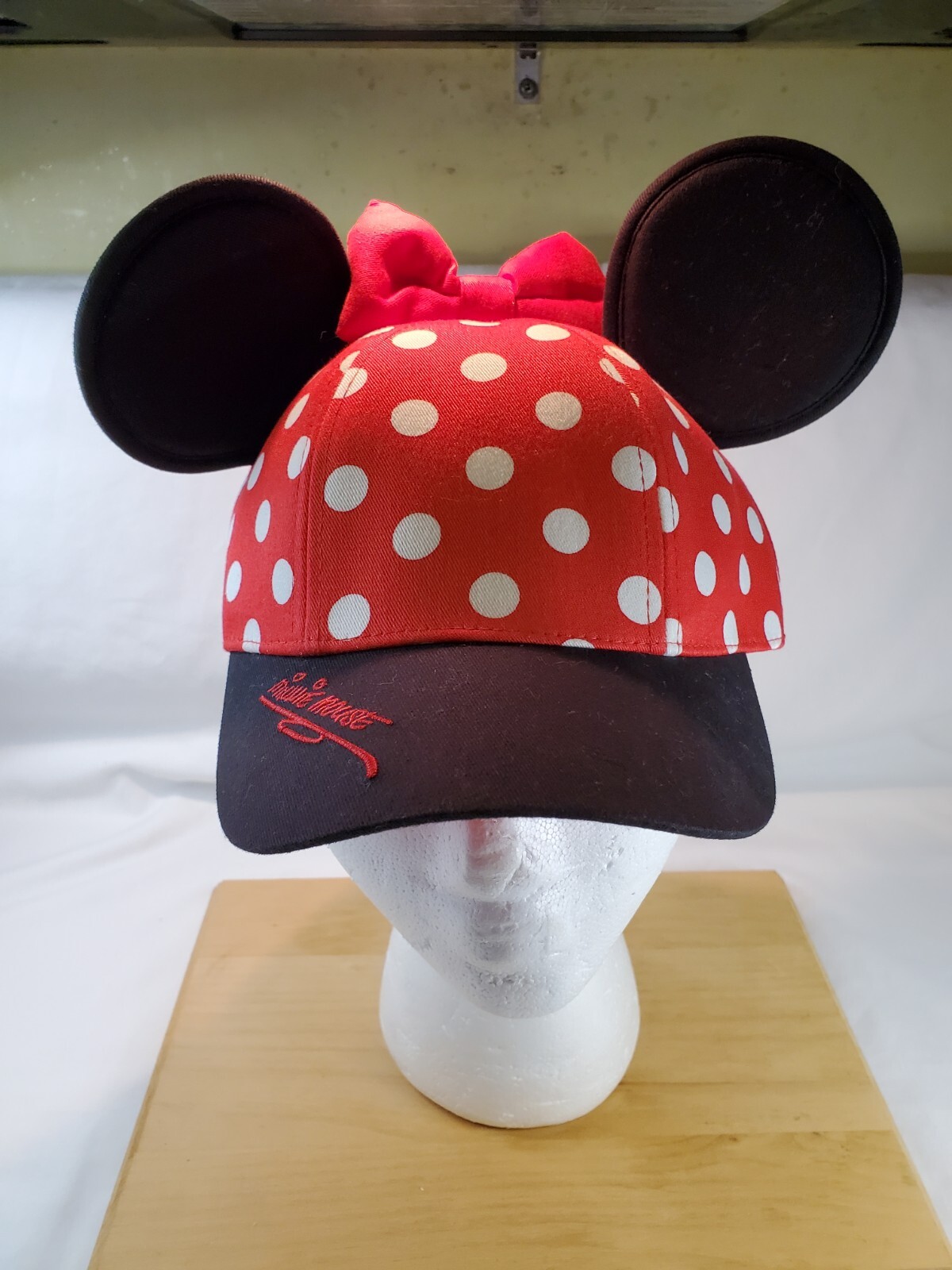 Walt Disney World Disney Parks Minnie Mouse Youth Baseball Hat With Ears EUC
