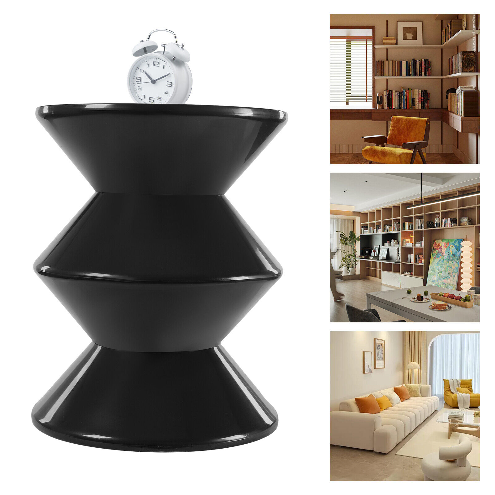 Floor Standing Side Table, Sofa Side Table, Modern Round End Table Living Rooms