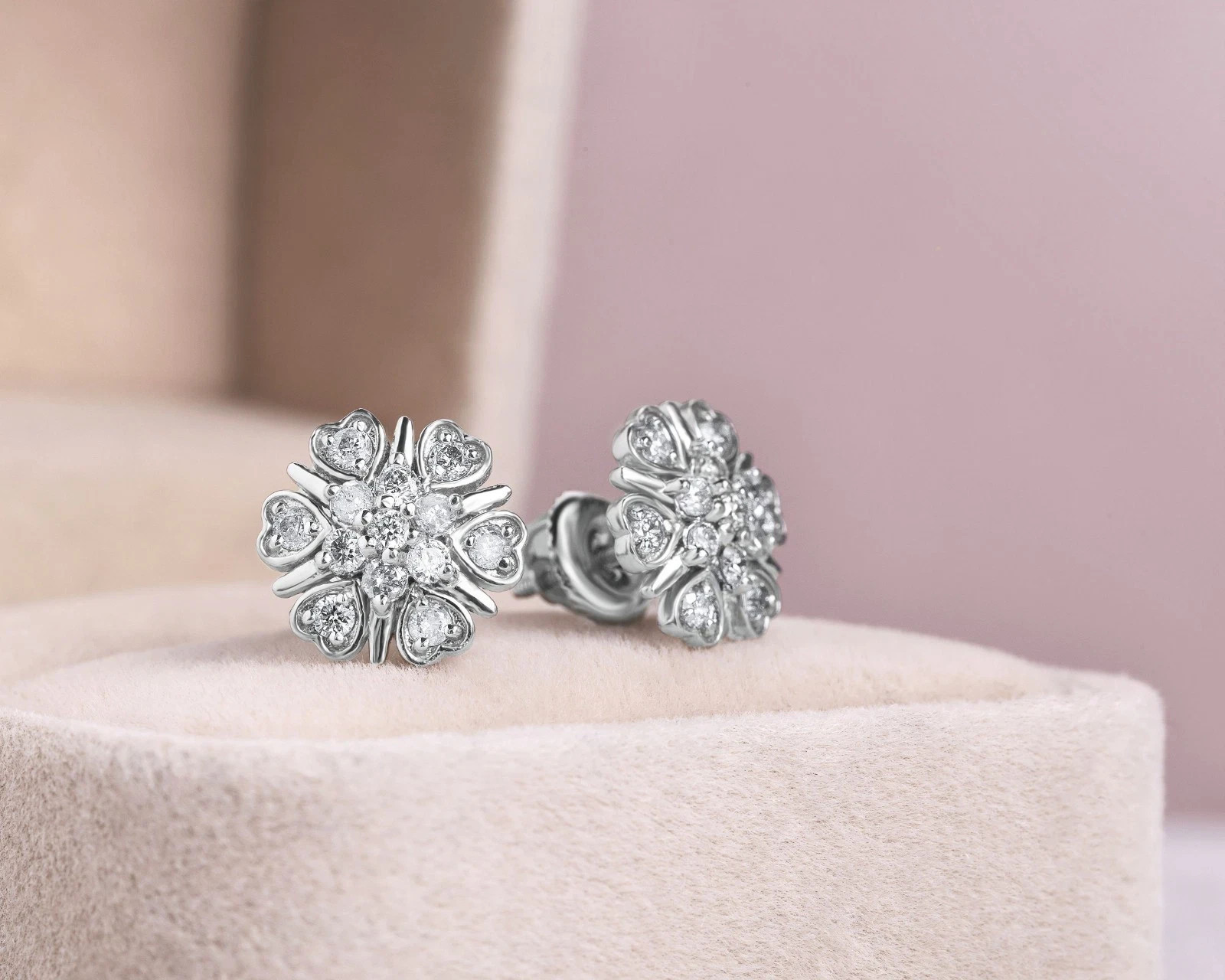 1.90 Ct Diamond Round Brilliant Stud Earrings in 14K White Gold Over For Women's