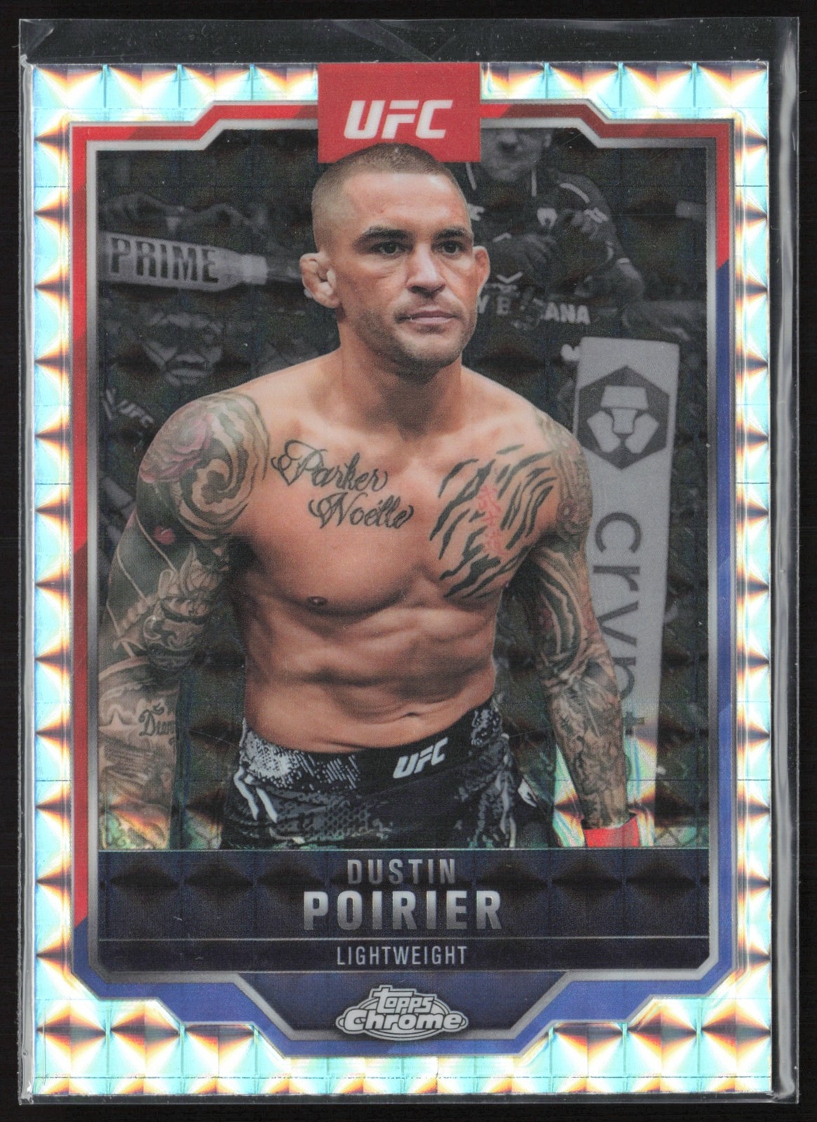 2025 Topps UFC Chrome Dustin Poirier Geometric Refractor #7