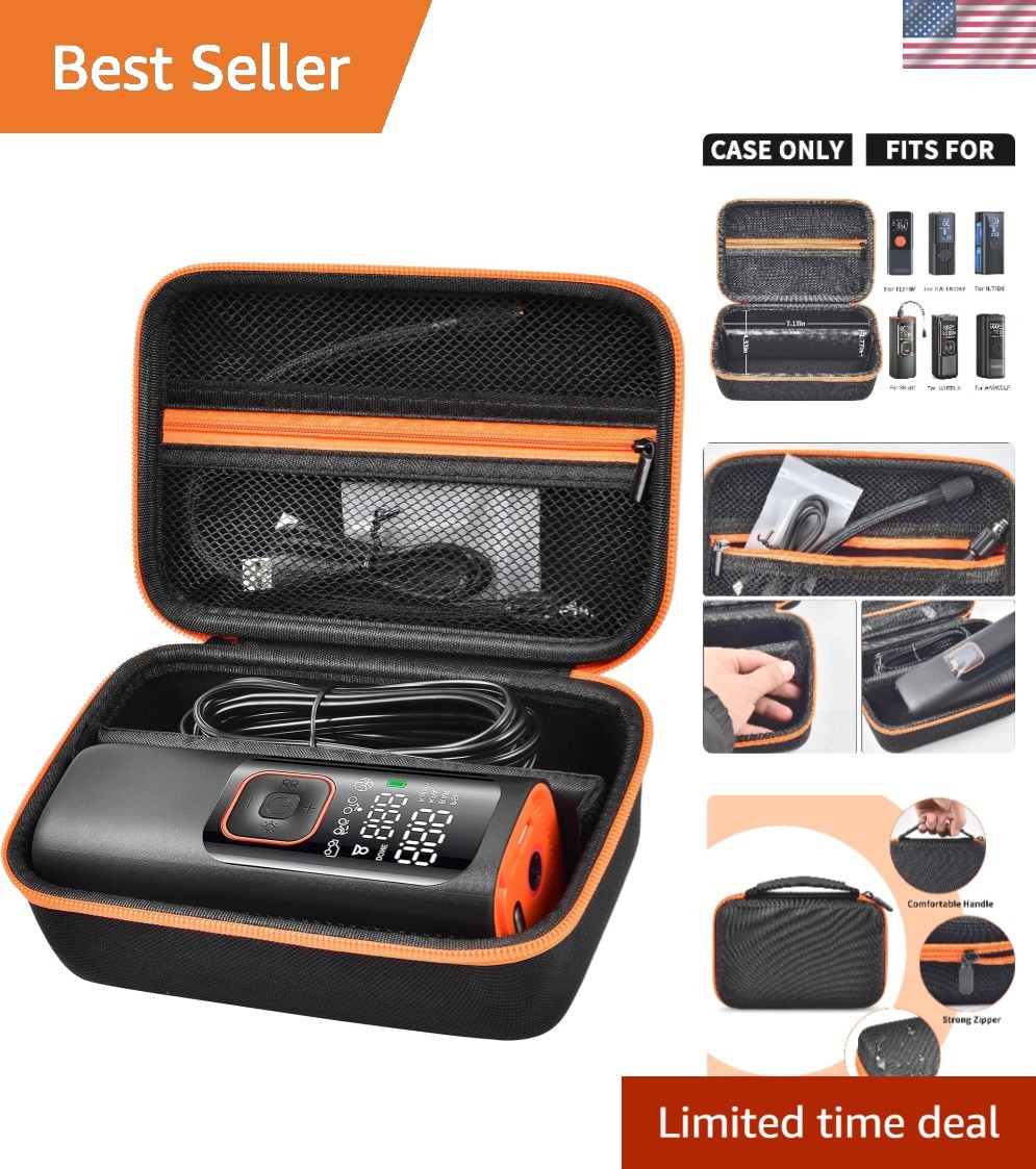 Splash-Proof Tire Inflator Storage Case - Durable & Lightweight Protection