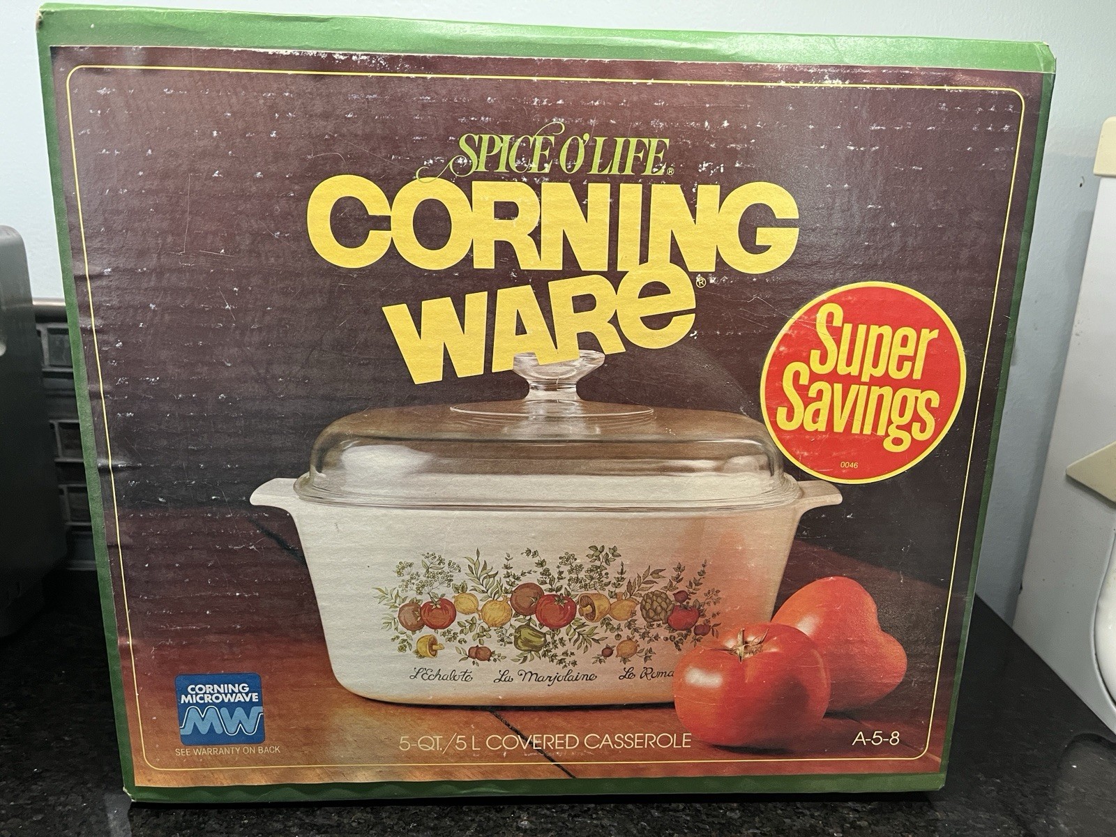 Vintage Corningware Spice of Life A-5-B 5 Quart - NEW IN SEALED BOX