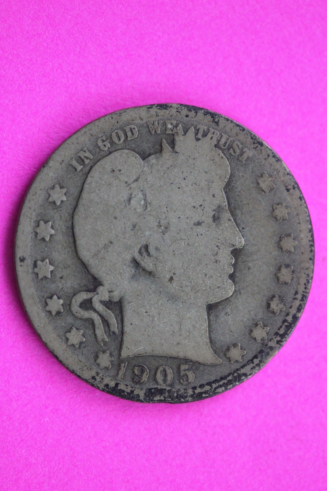 1905 S Barber Liberty Silver Quarter Scarce Guaranteed Authentic Rare Coin 0887