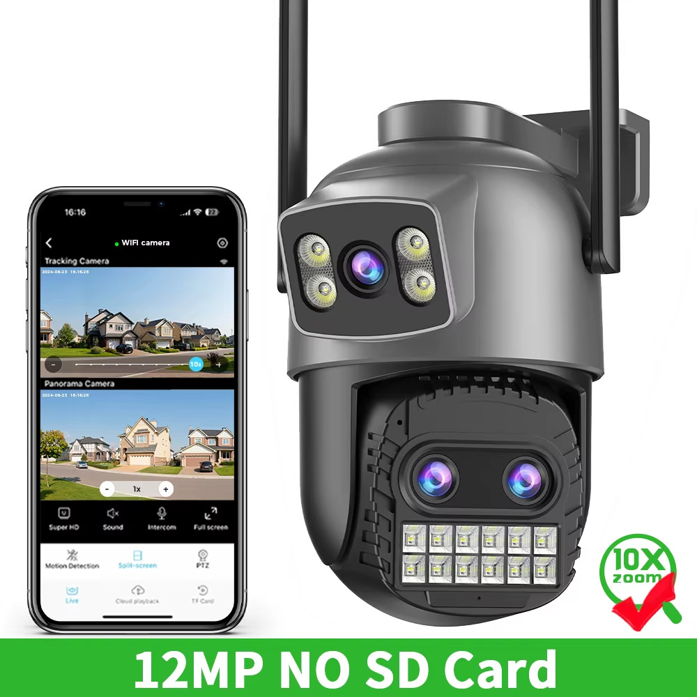 15MP 8K PTZ Wifi Camera 10X Zoom Outdoor Surveillance Camera 35M Long Distance N