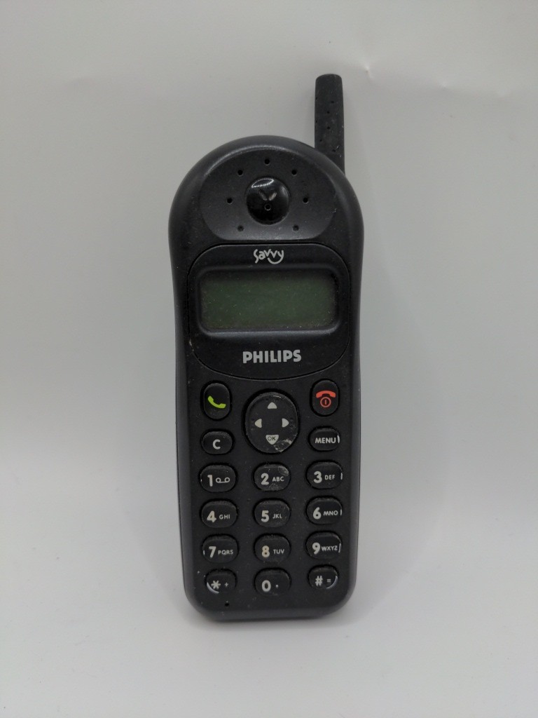 [UNTESTED] Vintage Philips GSM TCD138/BB Savy Black, VTG Untested No Charger