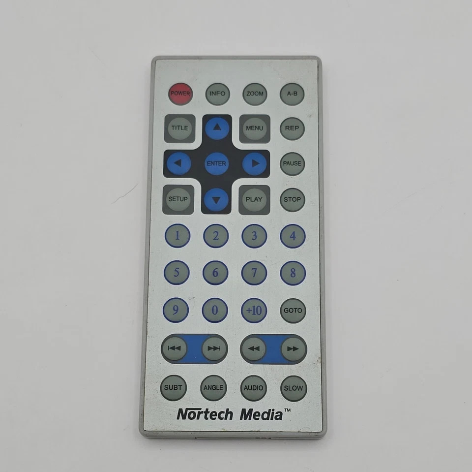 Original Nortech Media DVD Player Remote Control replacement with battery