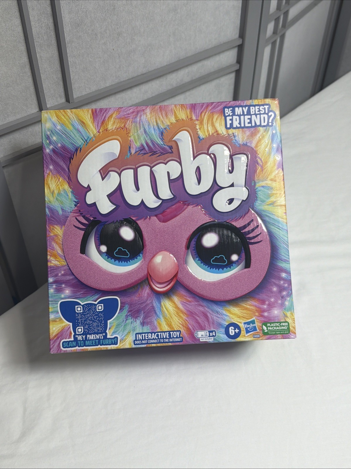 Furby Rainbow Tie-Dye Interactive Plush Toy Voice Activated Hasbro 2024 - NEW
