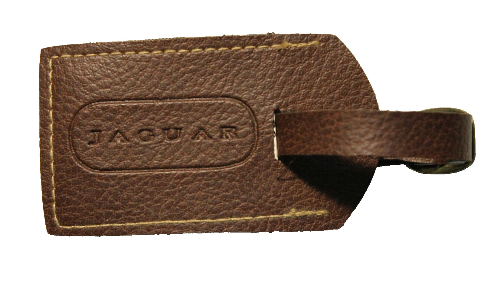 Jaguar Logo Brown Leather Or Faux Leather Luggage Tag